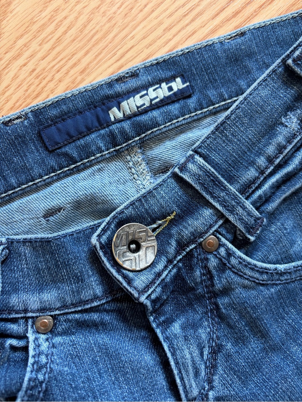 Y2K MISS 60/Miss Sixty Low Rise Boot Cut Jeans with Embroidered pockets